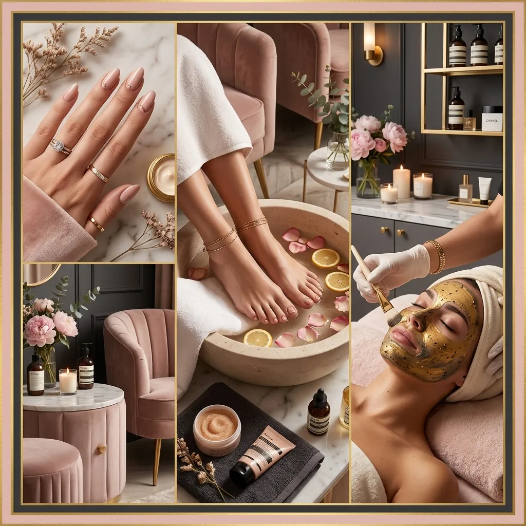 Bloom Nails & Beauty Luxury Services Collage